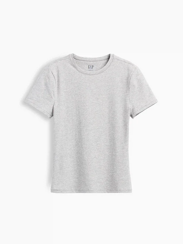 T-shirt i tättstickad jersey