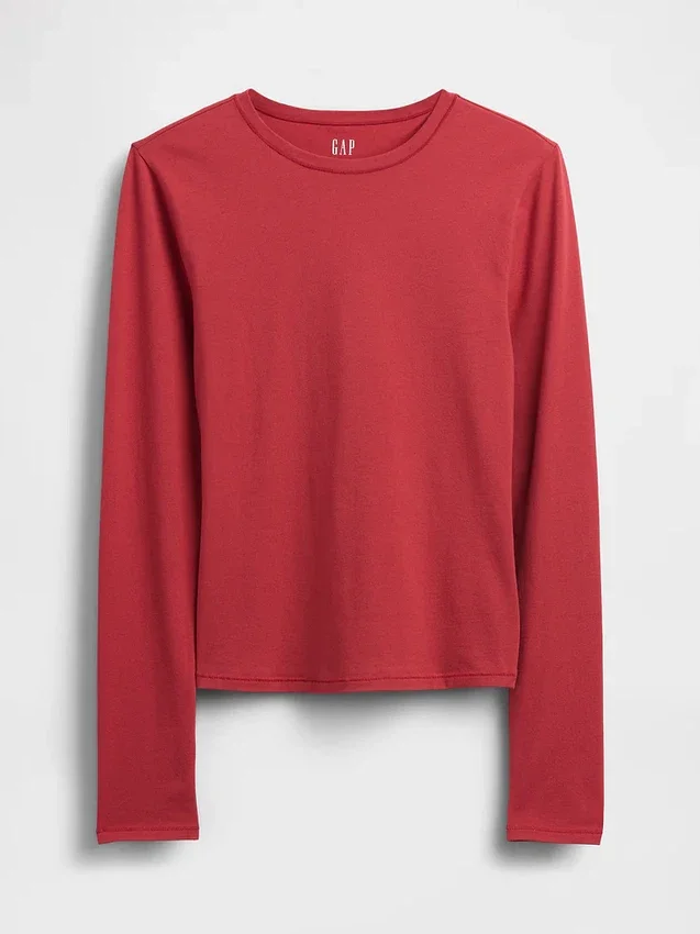 T-shirt i tättstickad jersey