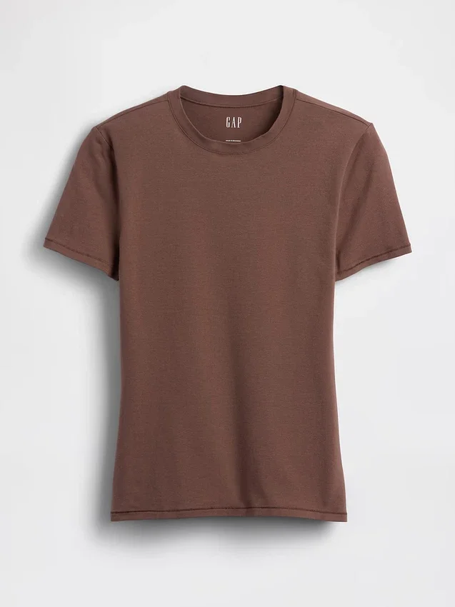 T-shirt i tättstickad jersey