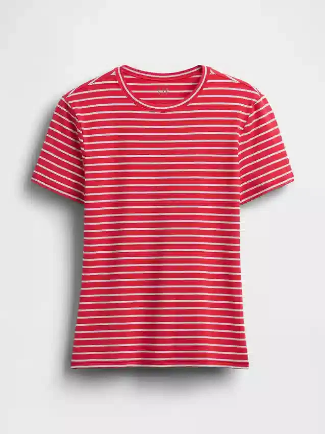 T-shirt i tättstickad jersey