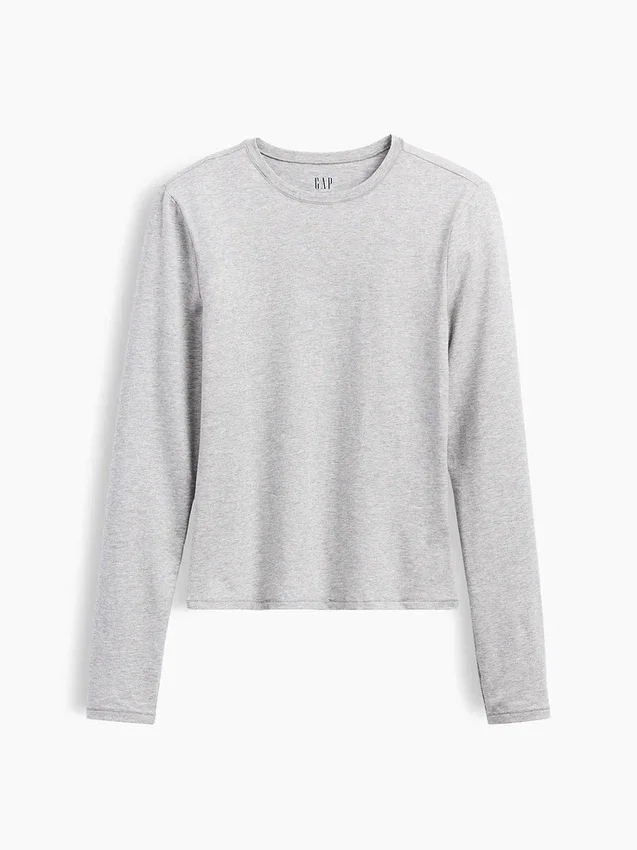 T-shirt i tättstickad jersey