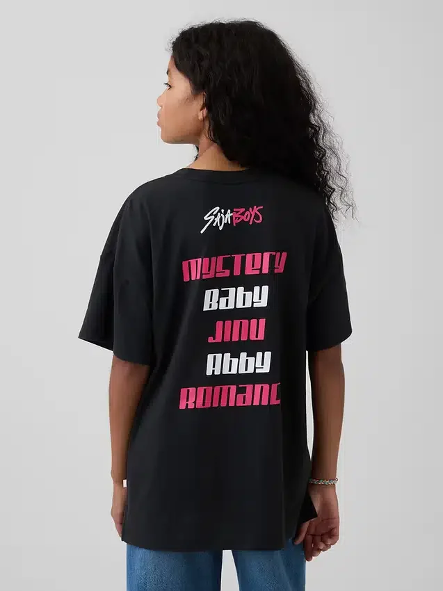 T-shirt i tunika-modell med K-pop-motiv från Demon Hunters för barn