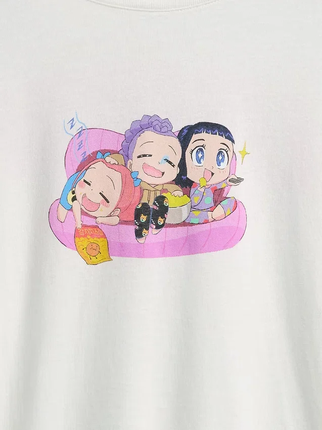 T-shirt i tunika-modell med K-pop-motiv från Demon Hunters för barn