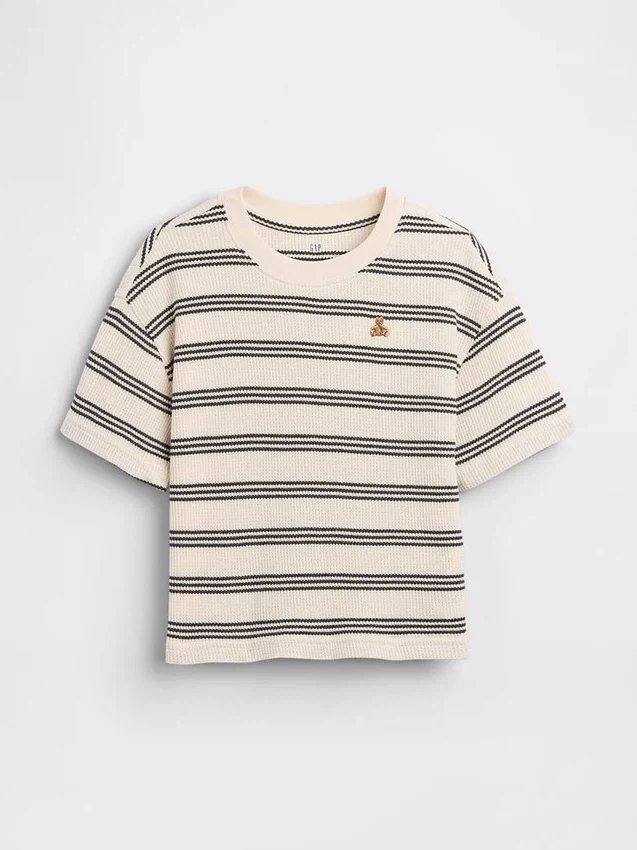 T-shirt i våffelstickning för Baby & Småbarn