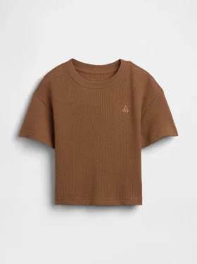 T-shirt i våffelstickning för Baby & Småbarn