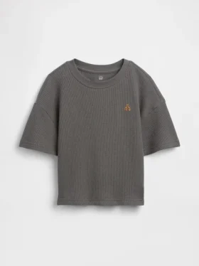 T-shirt i våffelstickning för Baby & Småbarn