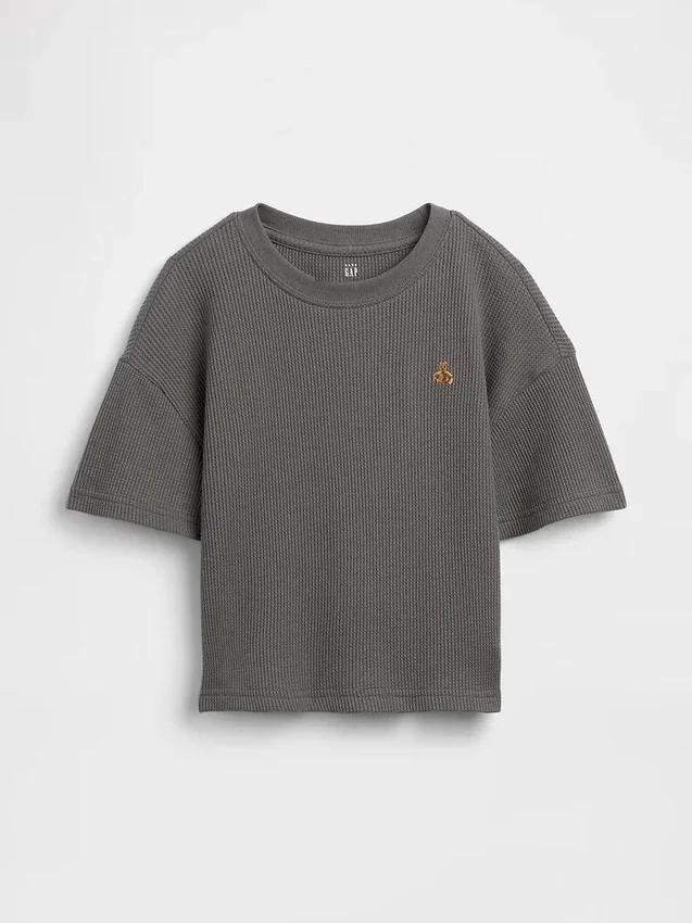 T-shirt i våffelstickning för Baby & Småbarn