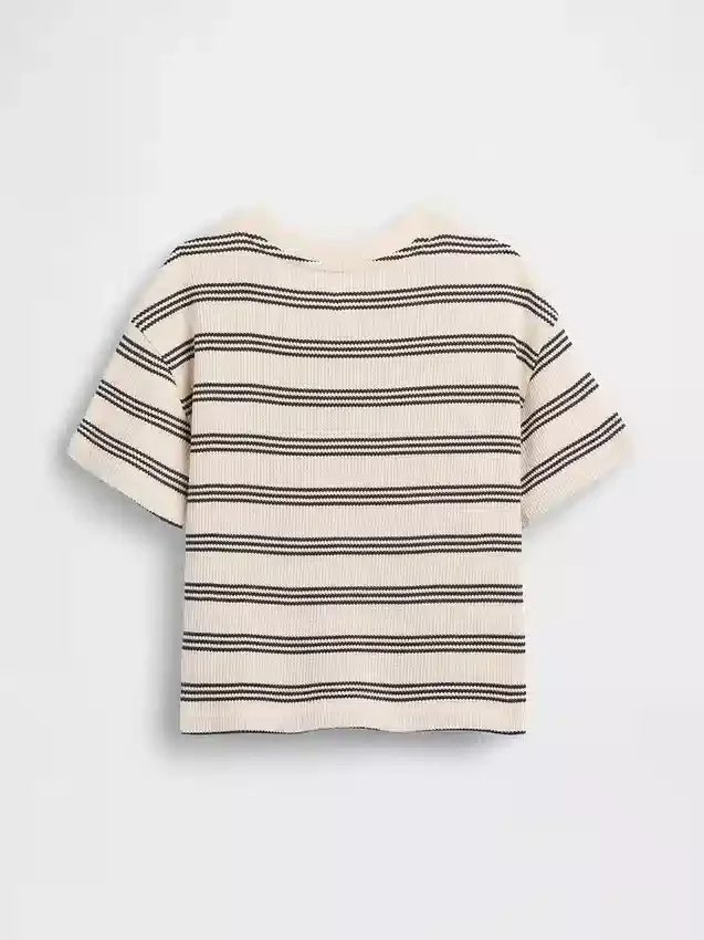 T-shirt i våffelstickning för Baby & Småbarn