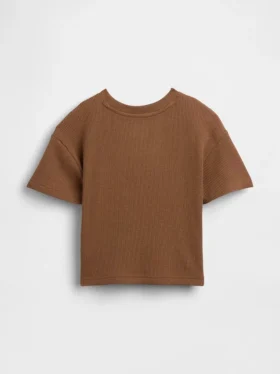 T-shirt i våffelstickning för Baby & Småbarn