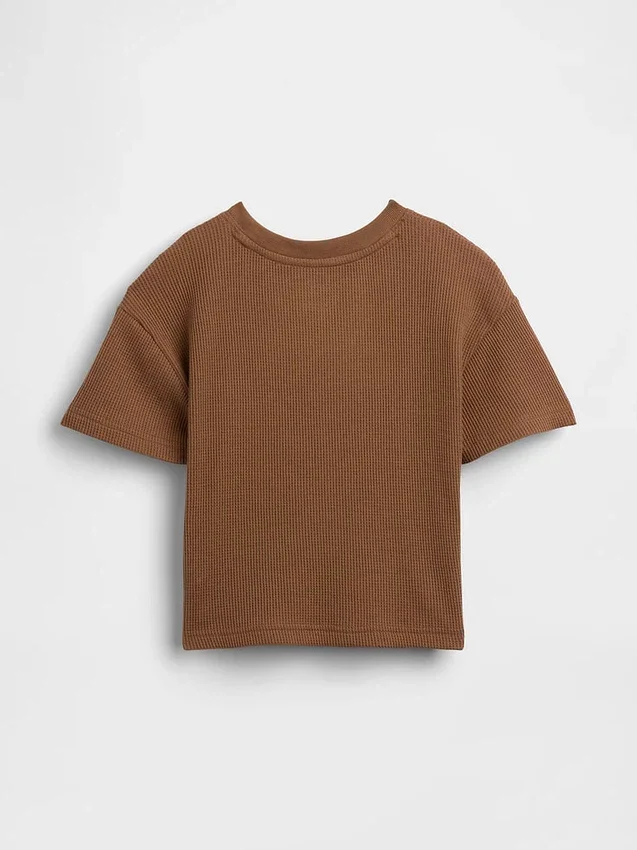 T-shirt i våffelstickning för Baby & Småbarn