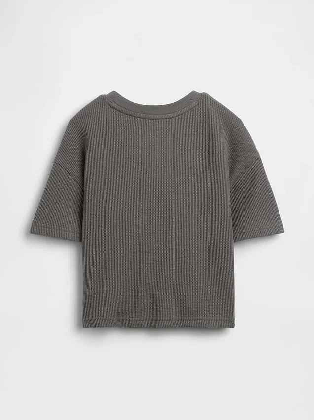 T-shirt i våffelstickning för Baby & Småbarn