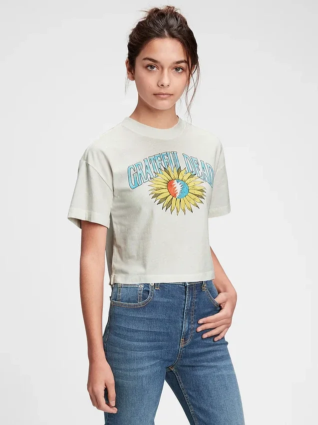 T-shirt med bandmotiv för tonåringar