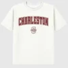 T-shirt med College of Charlestons Arch Logo som sekundär grafik