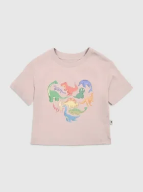 T-shirt med Dino Hearts-motiv för småbarn