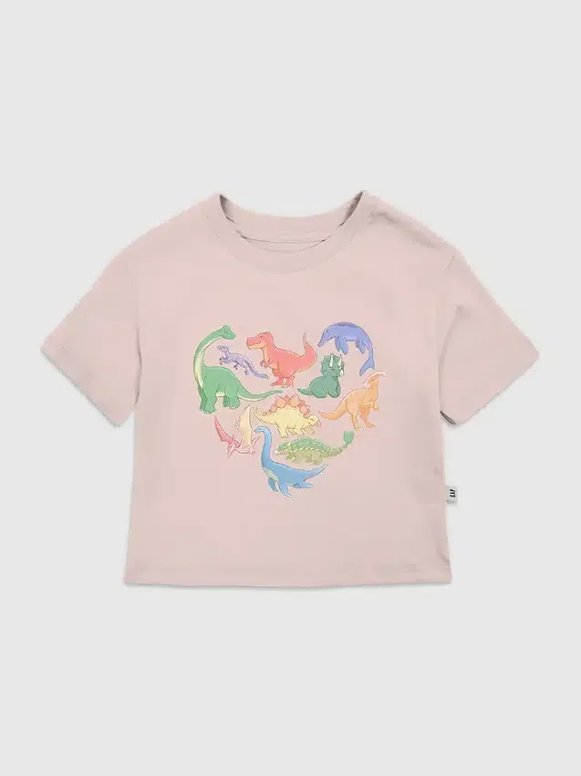 T-shirt med Dino Hearts-motiv för småbarn