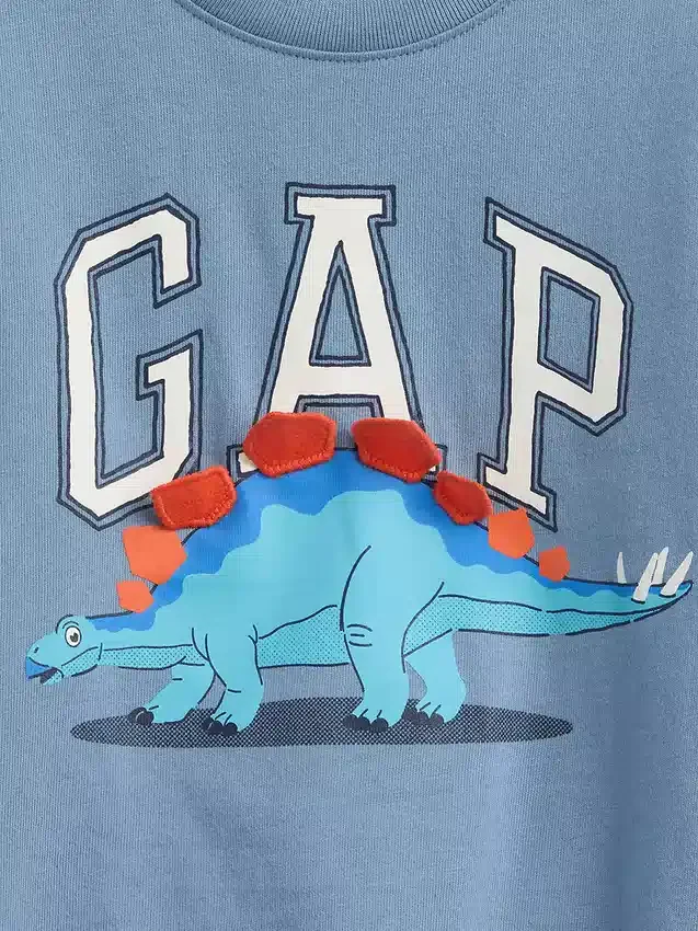 T-shirt med dinosaurielogo för Baby & Småbarn