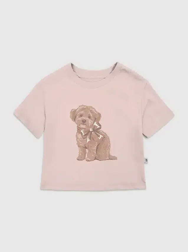 T-shirt med Doggie Bow-motiv för småbarn