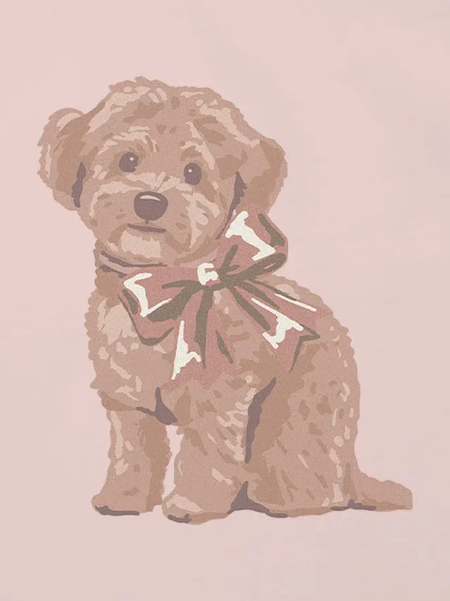 T-shirt med Doggie Bow-motiv för småbarn