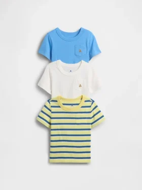 T-shirt med ficka för Baby & Småbarn (3-pack)