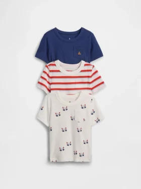 T-shirt med ficka för Baby & Småbarn (3-pack)