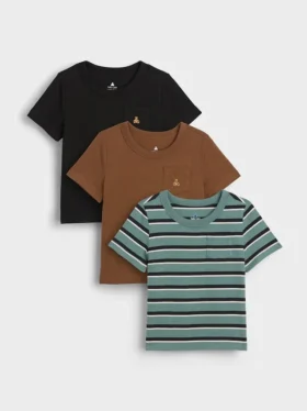 T-shirt med ficka för Baby & Småbarn (3-pack)