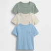 T-shirt med ficka för Baby & Småbarn (3-pack)