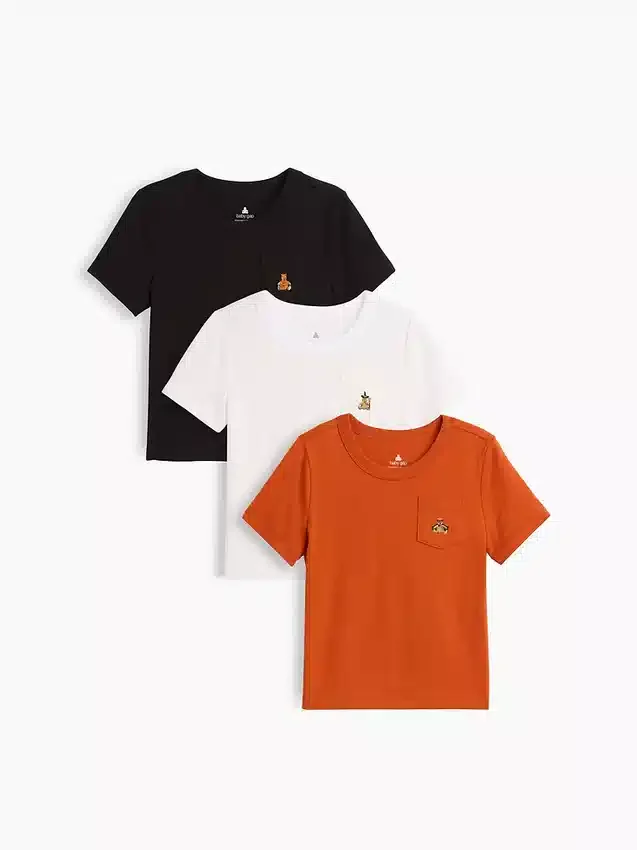 T-shirt med ficka för Baby & Småbarn (3-pack)