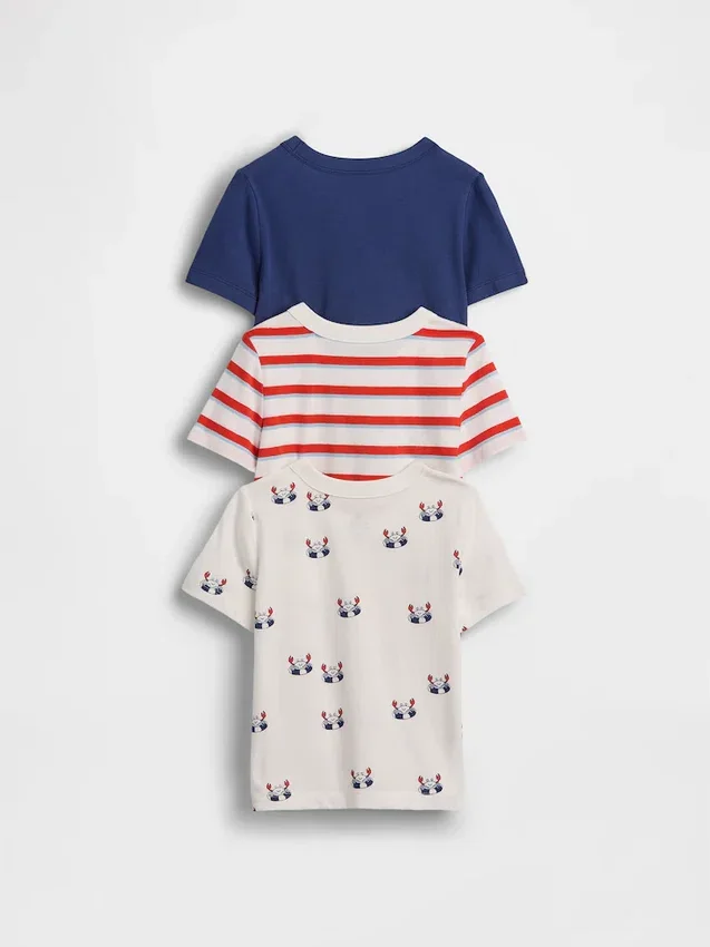 T-shirt med ficka för Baby & Småbarn (3-pack)