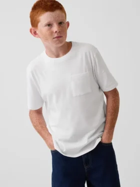T-shirt med ficka för barn