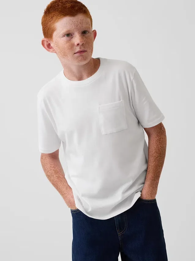 T-shirt med ficka för barn