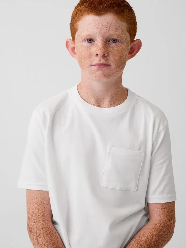T-shirt med ficka för barn