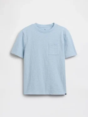 T-shirt med ficka i ekologisk bomull för barn
