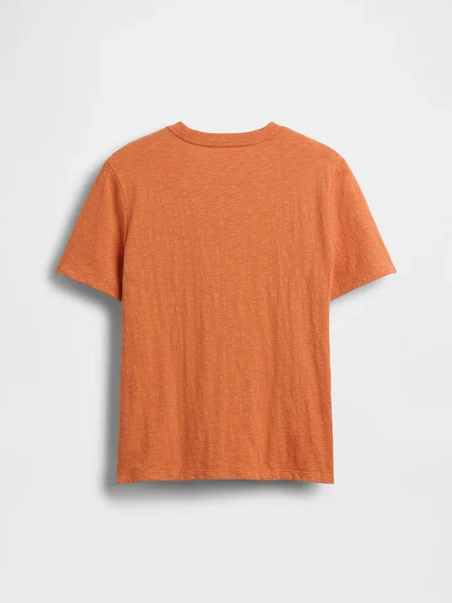 T-shirt med ficka i ekologisk bomull för barn