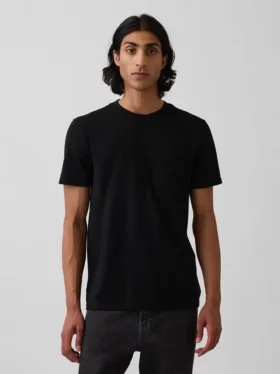 T-shirt med ficka i ekologisk bomull för vuxna