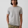 T-shirt med ficka i ekologisk bomull för vuxna