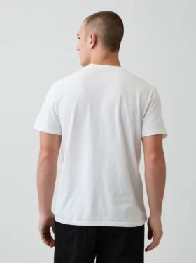 T-shirt med ficka i ekologisk bomull för vuxna
