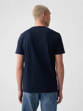 T-shirt med ficka i ekologisk bomull för vuxna