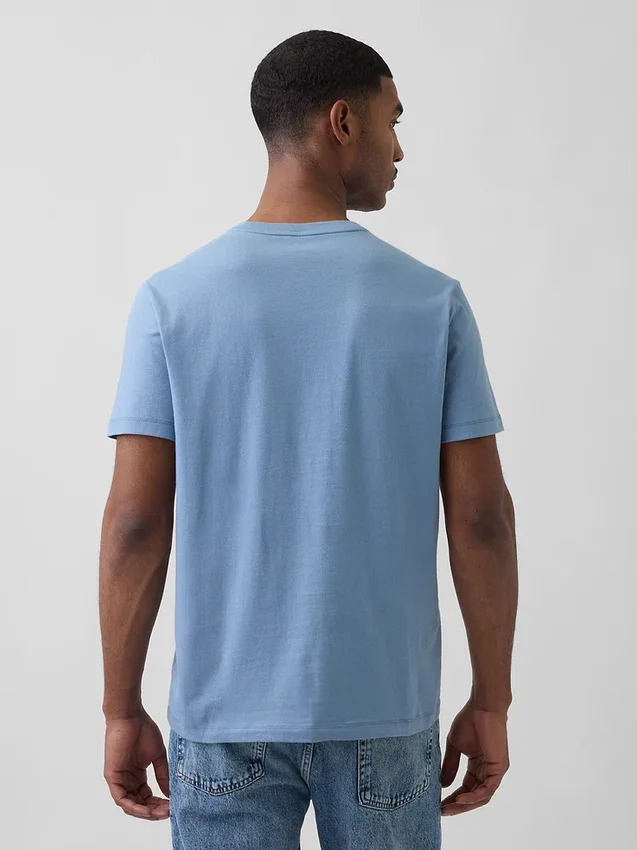 T-shirt med ficka i ekologisk bomull för vuxna