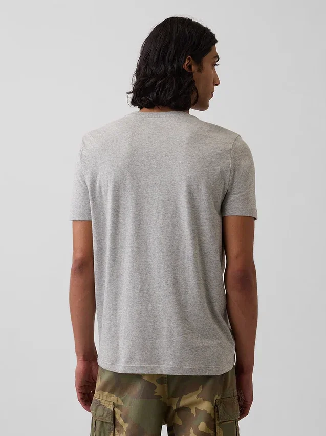 T-shirt med ficka i ekologisk bomull för vuxna