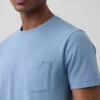 T-shirt med ficka i ekologisk bomull för vuxna