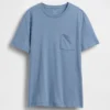 T-shirt med ficka i ekologisk bomull för vuxna