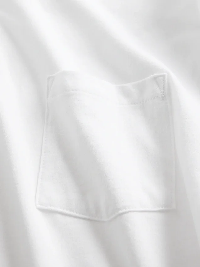 T-shirt med ficka i ekologisk bomull för vuxna