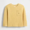 T-shirt med ficka i kraftig ribbstickning för Baby & Småbarn