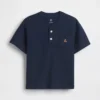 T-shirt med ficka och henleykrage för Baby & Småbarn