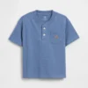 T-shirt med ficka och henleykrage för Baby & Småbarn