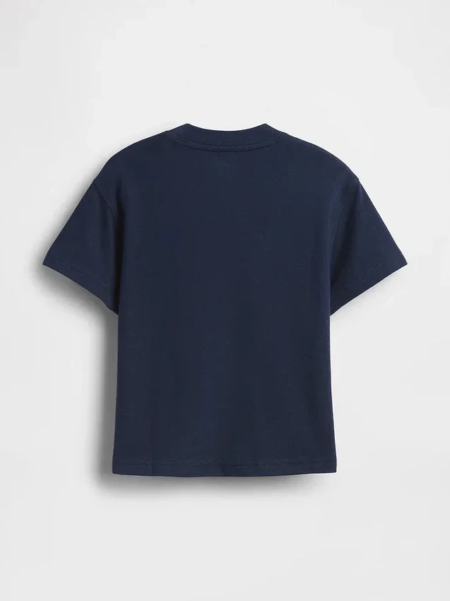 T-shirt med ficka och henleykrage för Baby & Småbarn