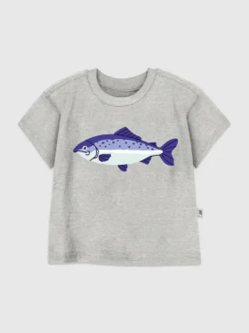T-shirt med fiskmotiv för småbarn