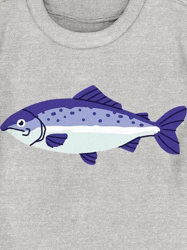T-shirt med fiskmotiv för småbarn