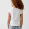 T-shirt med fyrkantig halsringning för barn
