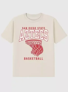 T-shirt med grafiskt motiv av San Diego State Universitys basketkorg